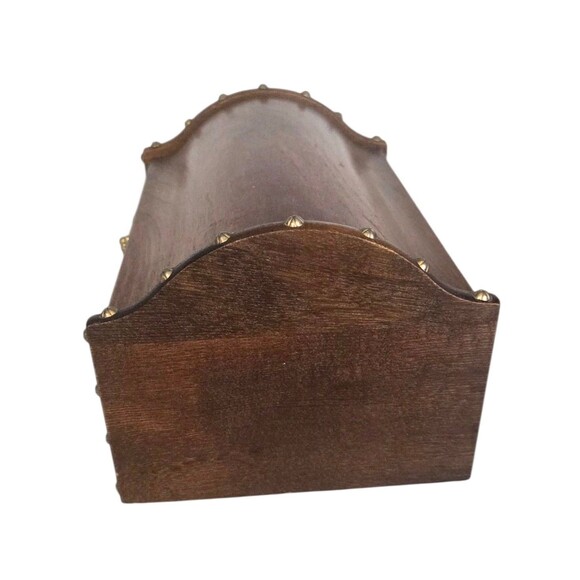 Vintage Royal London Wooden Jewelry Box Domed Trunk Treasure Chest Japan 1972 - Picture 5 of 8